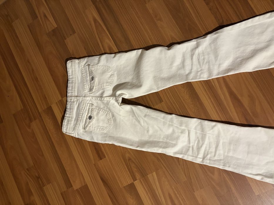 Джинсы белые низкая посадка