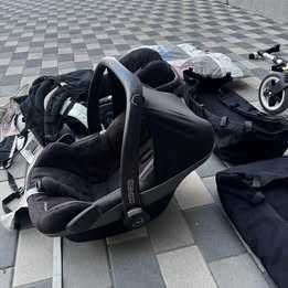 bugaboo donkey за близнаци – пълен комплект + maxi-cosi + isofix