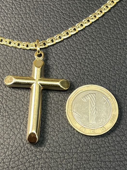 Златен Ланец кръст синджир krast ланче 14 к 585 gold zlato lanec lance
