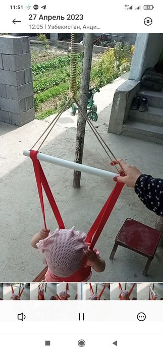 Болажонлар учун пружиналик Качелька