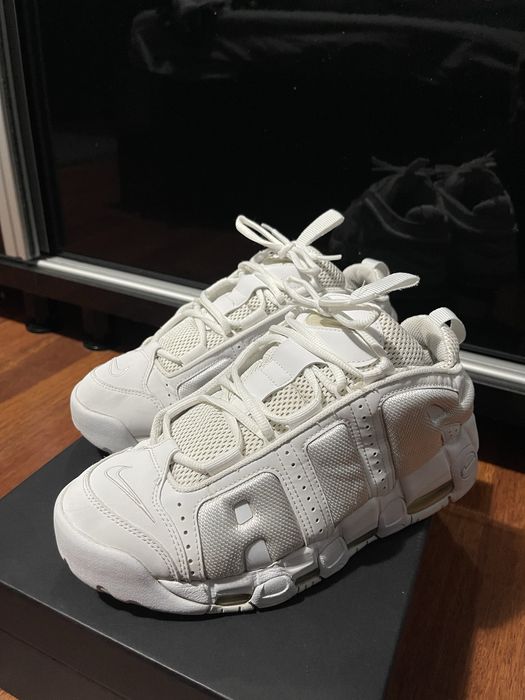 nike air uptempo low White