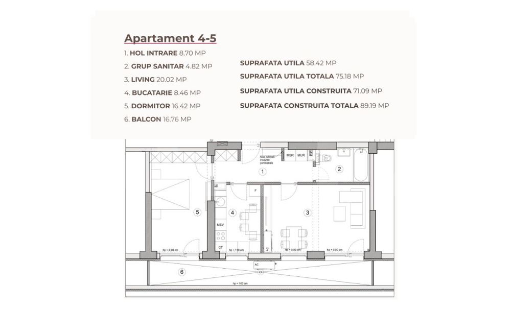 Apartament 2 camere, 75.18 mp, ansamblu 0% Comision Achizitie, Calea S — fotografia 3