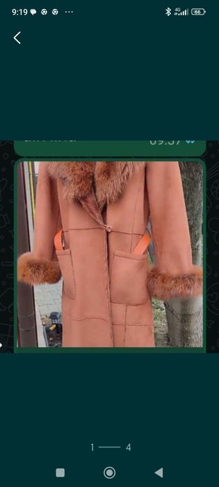 Cojoc dama nou mar L cu blană vulpe