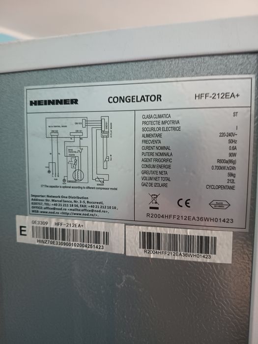 Congelator cu 7 sertare, 212 l