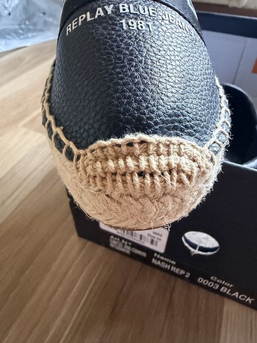 Espadrile Dama Replay Nash Rep 2 - Negre (Mărimea 36)