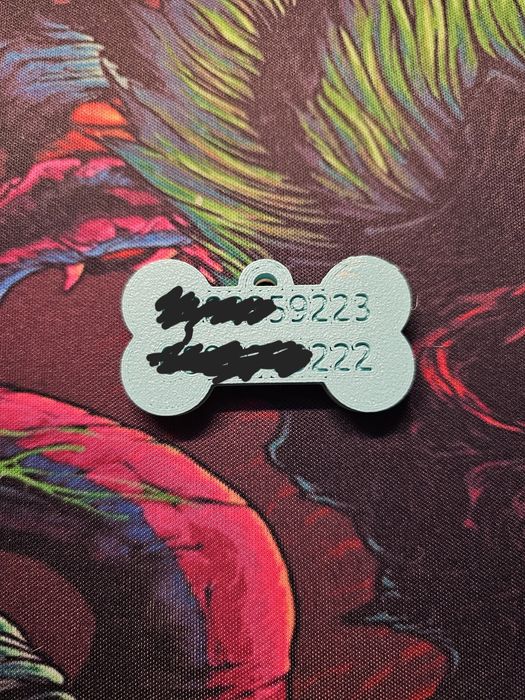 Персонализирана фосфорна Кучешка табелка/етикет/медальон | 3D Printed