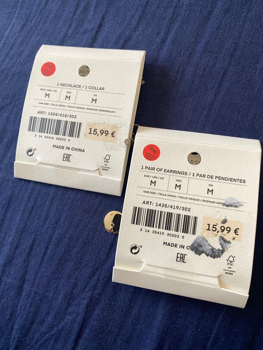 Oysho cercei colier aur