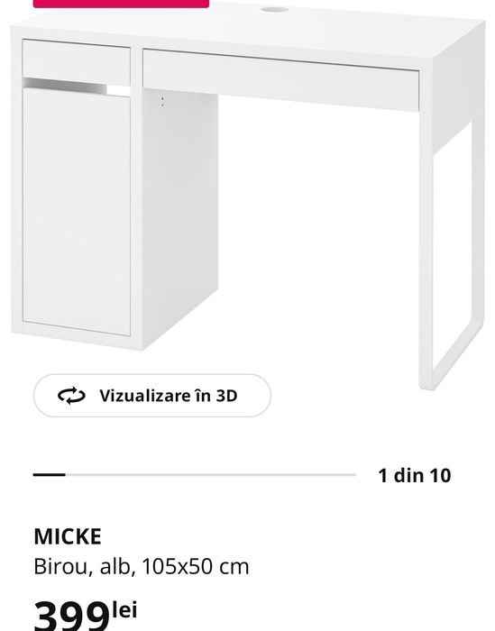 Birou MICKE ikea + scaun cadou