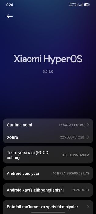 Poco x6 pro 5G  srochna sotiladi