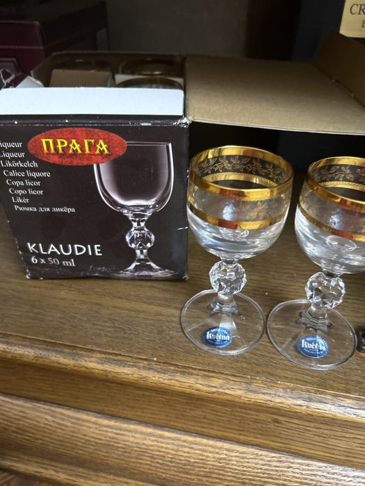 Хрустальные рюмки 6 шт