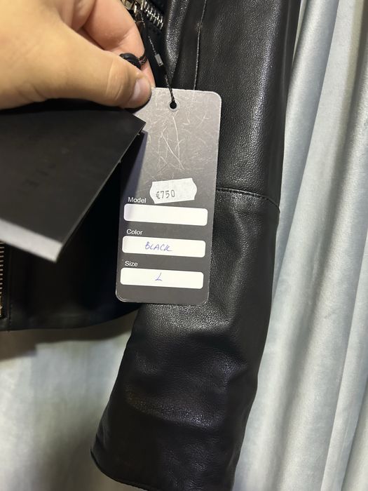 Geacă piele Philipp Plein Homme (Limited Edition) cu guler din blană naturală – Nouă cu etichetă