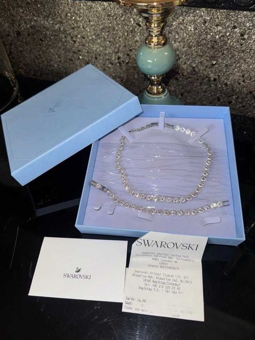 Set Swarovski Angelic Argintiu - Colier/Brățară