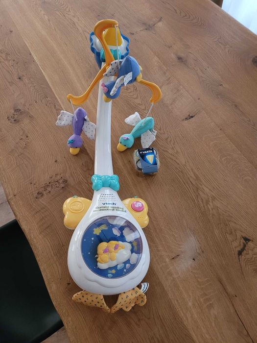 Carusel muzical cu sunete si lumini + 4 baterii varta + scaun Ikea