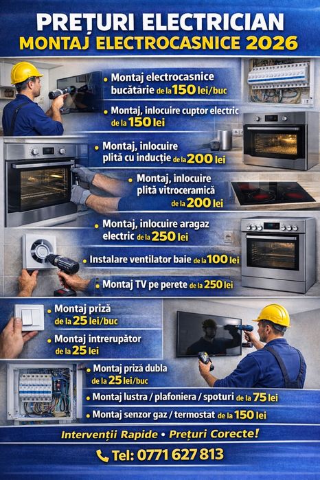 Instalator non stop  Montaj electrocasnice