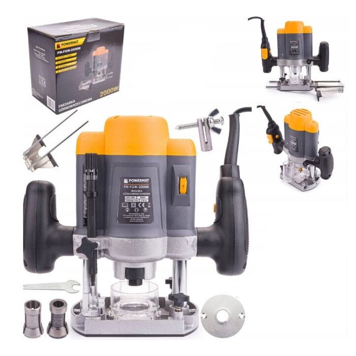 Oberfreza pentru lemn, freza electric, putere 2000 W, adancime frezare