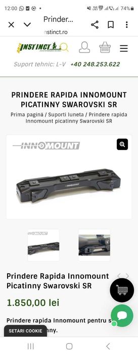 prindere innomount pentru luneta swarovski