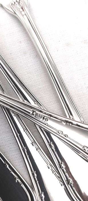 Tacamuri din argint masiv 800 pentru peste