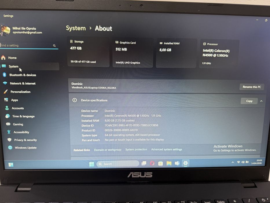 Asus VivoBook E510KA