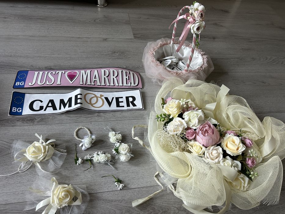 Булченска рокля подарък воал+ диадема