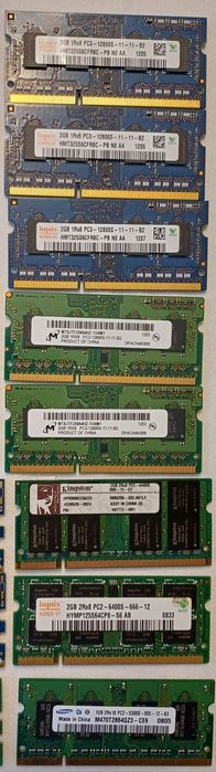 Lot 26 bucati memorie ddr3 ddr2 PC3 PC2 4gb 2gb 1gb laptop computer