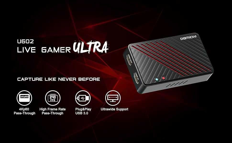 DIGITNOW 4K Video Capture Card, HDMI към USB3.0