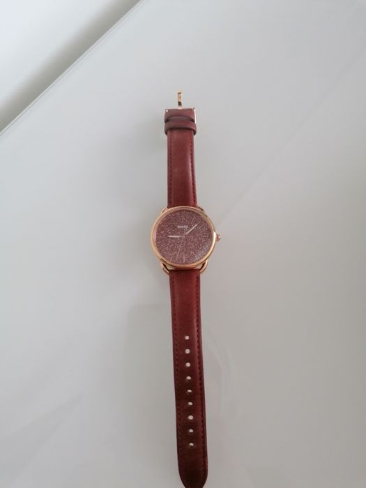 Ceas Fossil Tailor, curea din piele maro