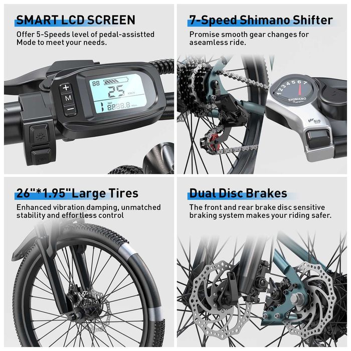 bicicleta electrica 26''36V/250W/10Ah