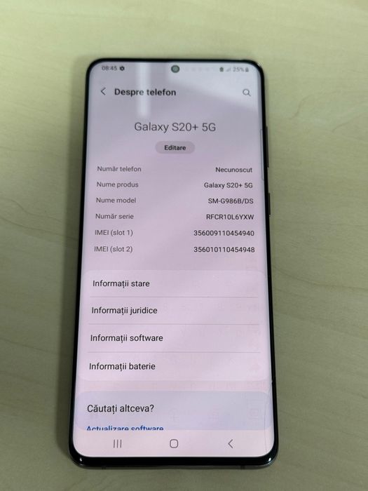 Samsung Galaxy S20 Plus 5G 128GB, incarcator SAMSUNG, Sibiu, Pret Bun