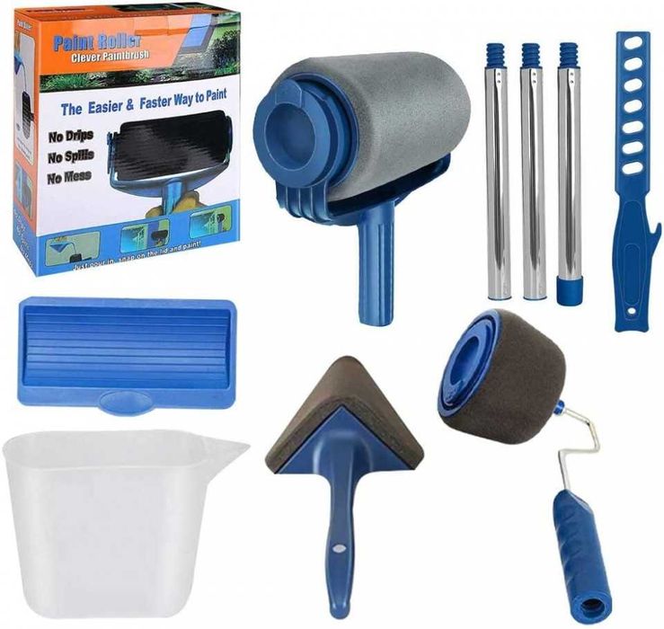 Голям и малък валяк за боядисване с резервоар 6 части
