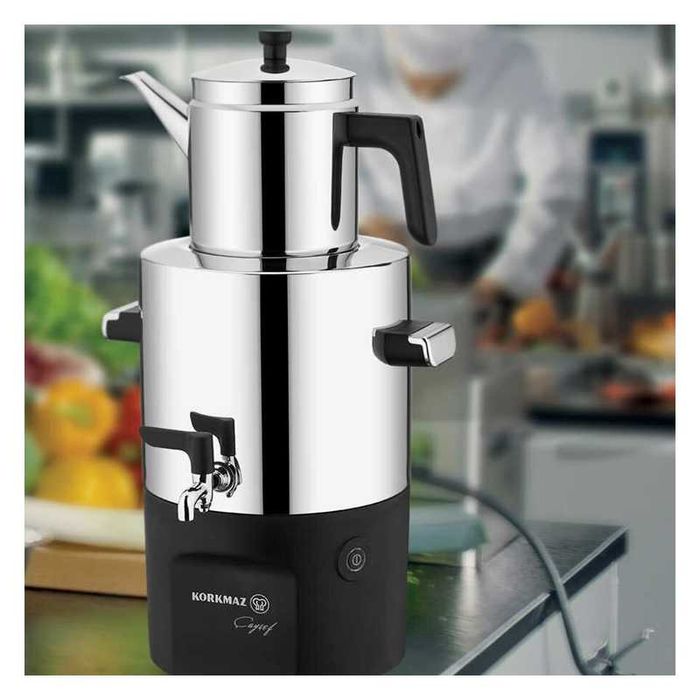 Электрический самовар 5 л Korkmaz Caysef Inox A841 elektro samovar
