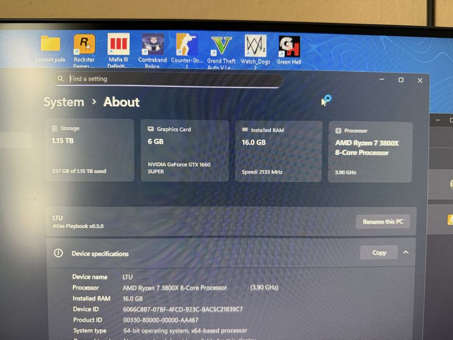 Vand setup complet sau separat ryzen 7 3800x gtx 1660 super!