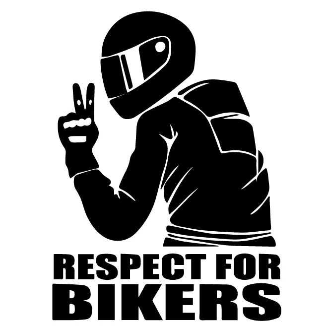 Водоустойчив Стикер RESPECT FOR BIKERS