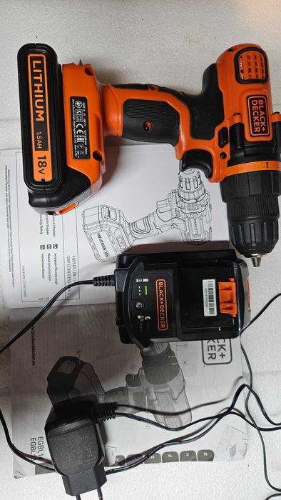 BLACK DECKER EGBL 18 H1 18V șurubelniță 2 baterii si geanta NOUA
