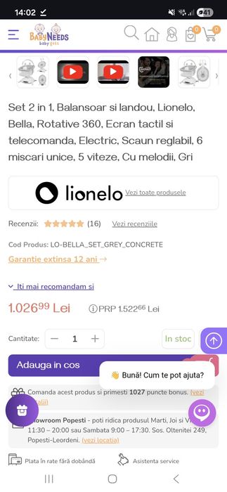 Leagan Lionelo 2 in 1