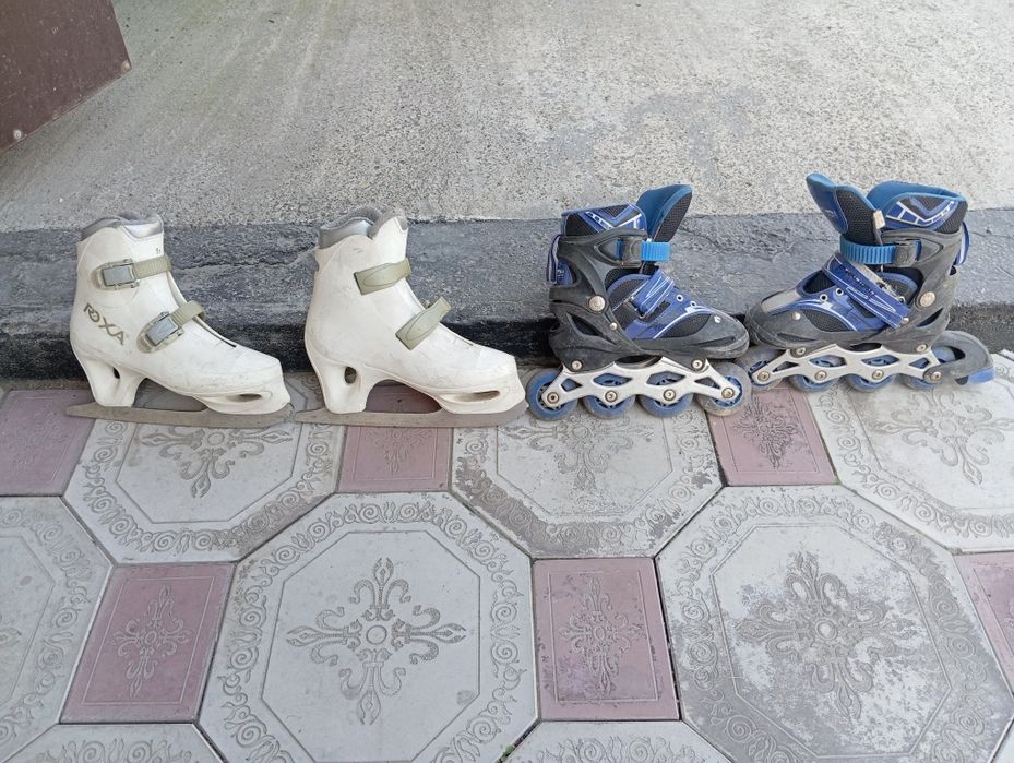 Коньки для девочек и ролик для мальчика