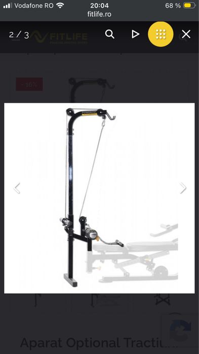 2 Banci fitness multifunctionale  Powertech cu diferite accesorii care se ataseaza