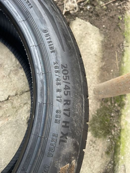 4 x anvelope vară continental 205 45 17 DOT 0125 NOI!!!