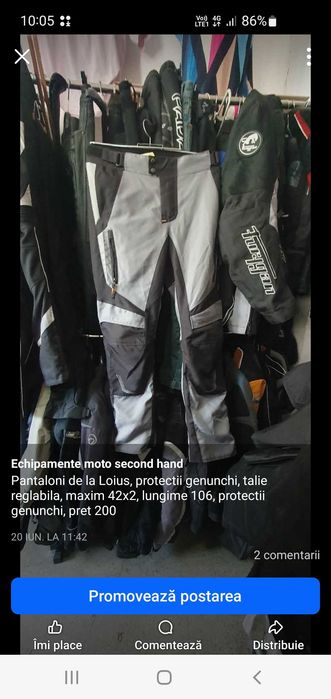 Pantaloni moto second hand