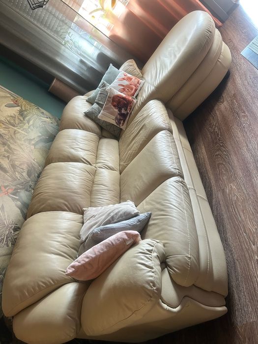 Мека мебел - Диван кожен