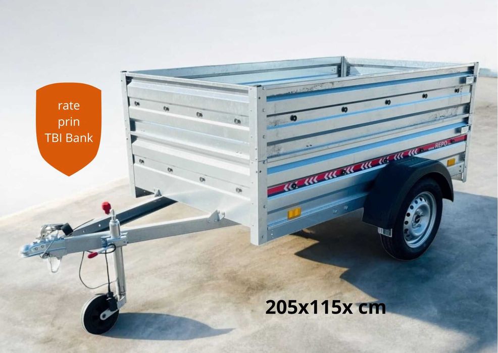 Remorca 750 kg 205x115cm cu inaltator oblon