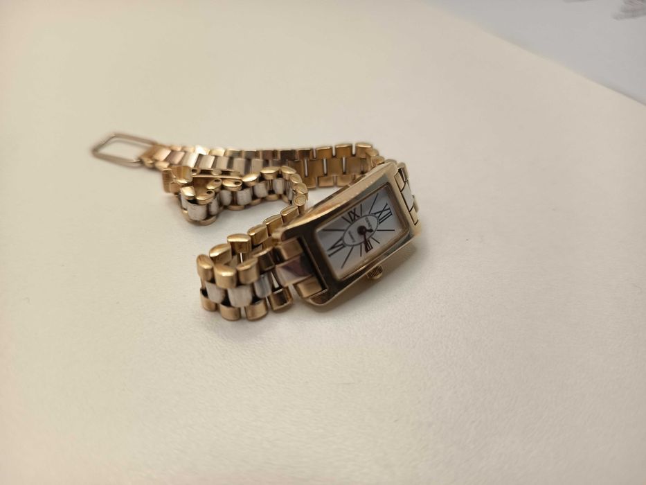 Ceas aur galben+aur alb 14 Karate Geneve Quartz (29.14 grame) ID10239