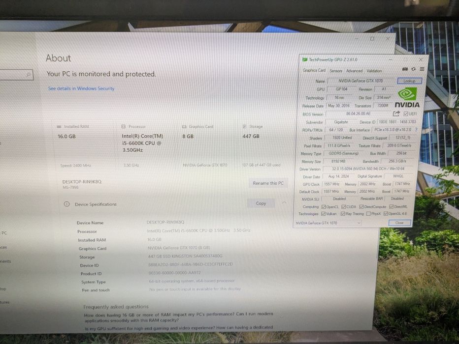 Unitate gaming i5 gtx 1070 ssd 16gb ddr4