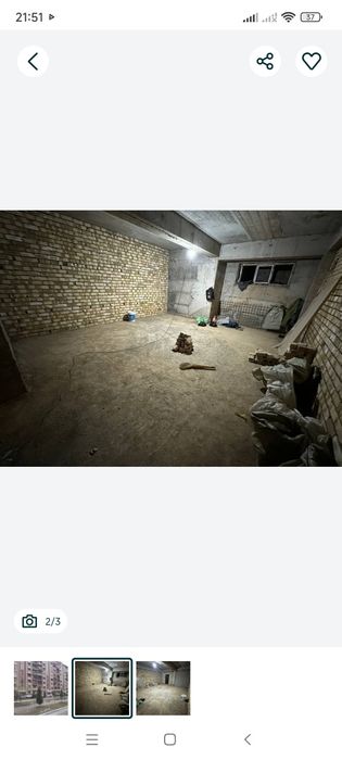 Продается. 41 м2 .Цоколь. ( Махтумкули). Кадастр.   23000 уе