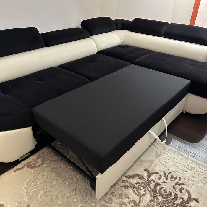 Canapea modulara in U extensibila cu lada depozitare stare impecabila
