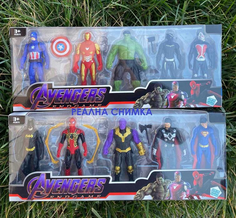 Фигурки AVENGERS фигури Спайдър Танос Хълк Капитан Америка Отмъстители