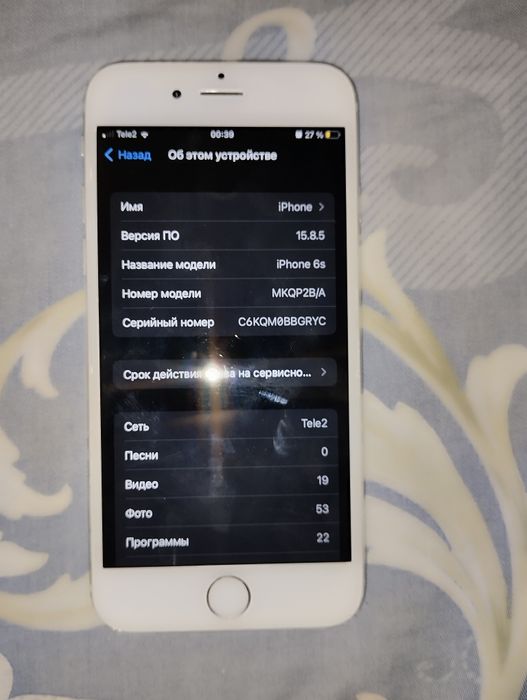 iPhone 6s 64гб 100%акб
