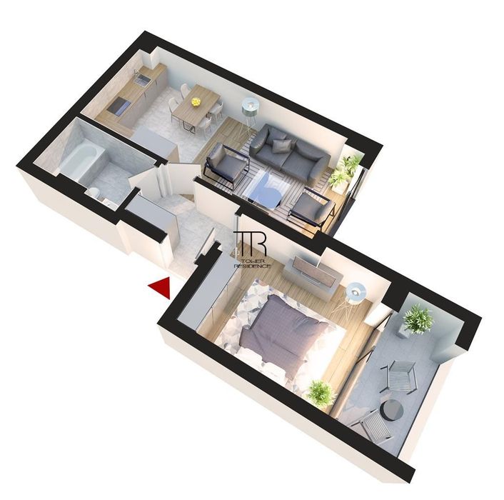 Design modern Ap 2 Camere Incalzire in Pardoseala Ansamblu Nou Rahova