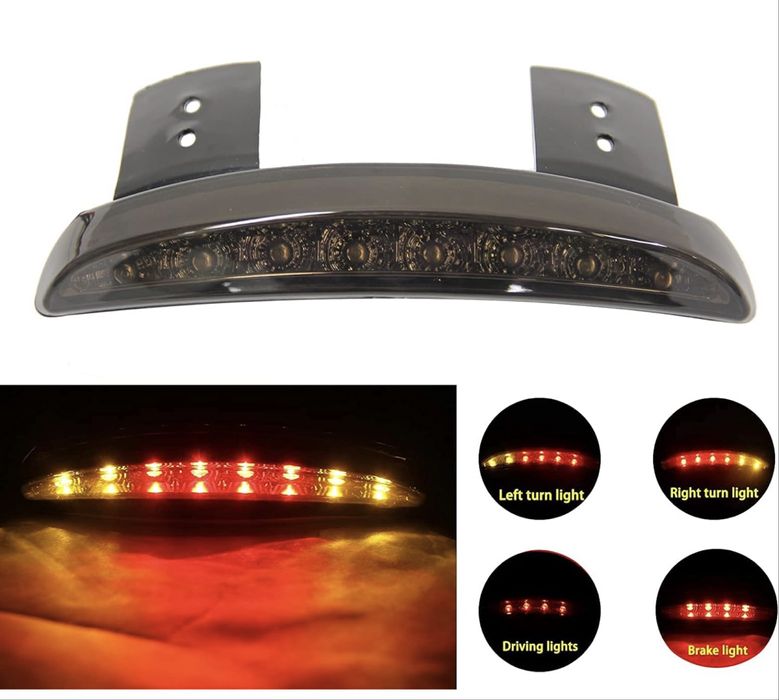 Лед стоп за чопър, бобър, мотор с вградени мигачи.