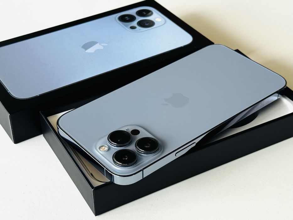 НОВ! Iphone 13 Pro Max 128GB Blue 100% Батерия! Гаранция 6 месеца