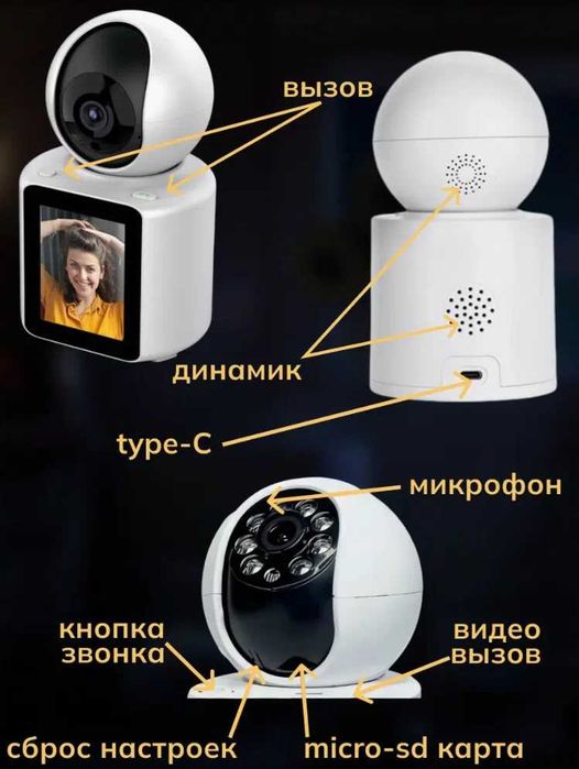 Smart WiFi Camera /Камера для видеовызов/ Video calling/ Доставка 24/7